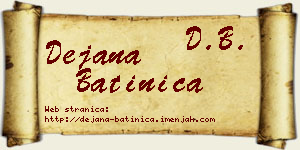 Dejana Batinica vizit kartica